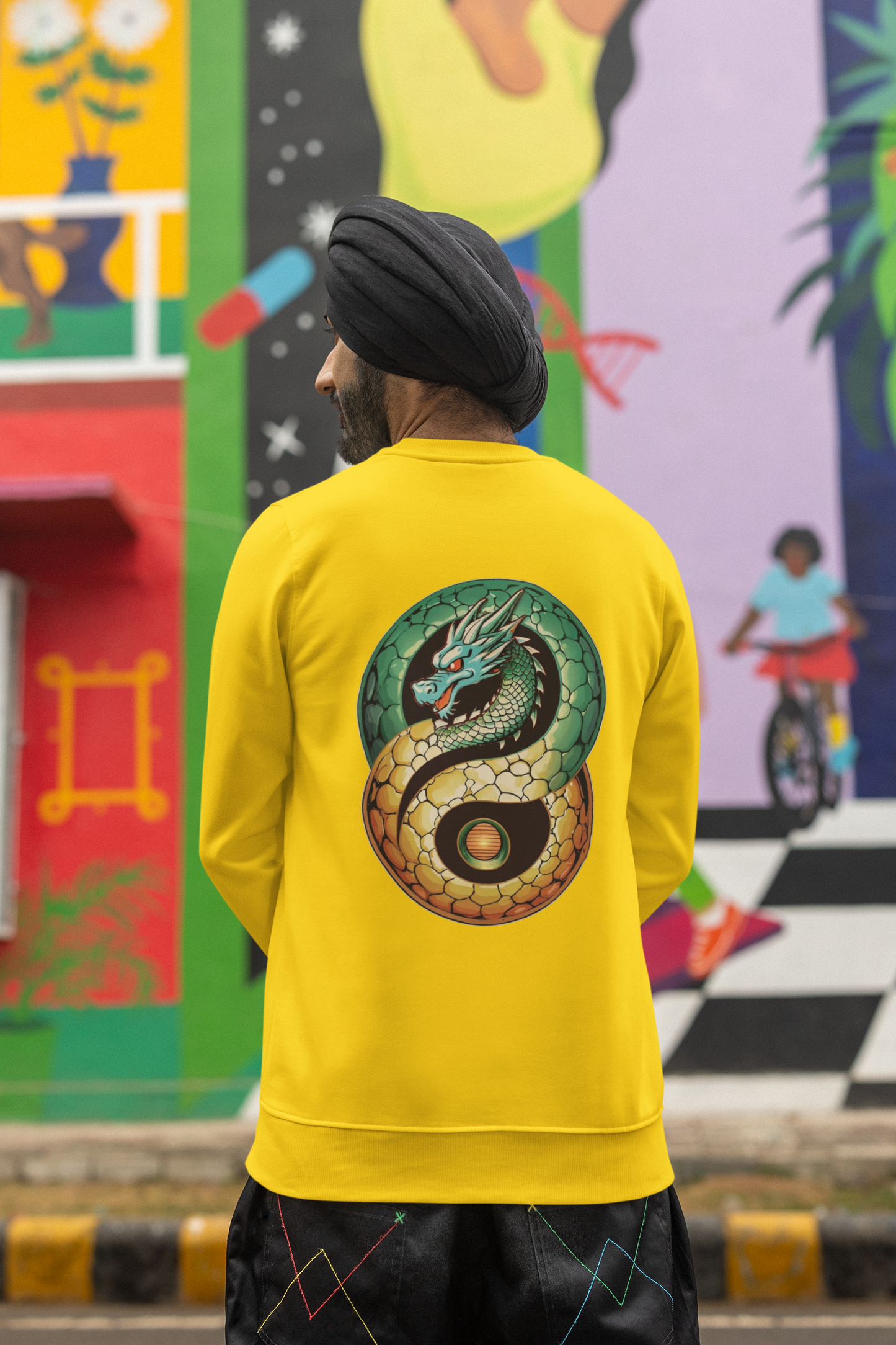 StreetSmith's Round Neck Full Sleeve SweatShirt Golden Yellow