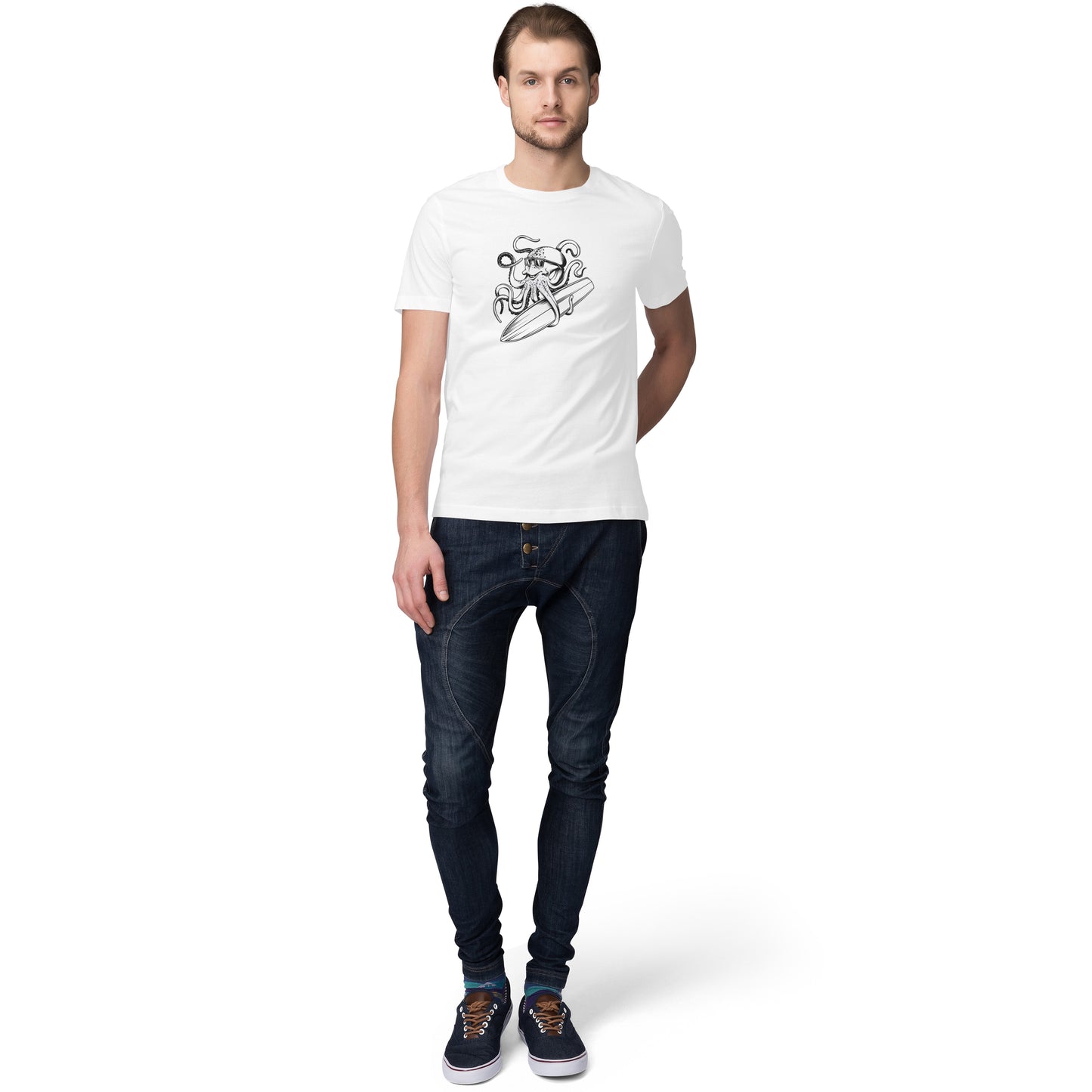StreetSmith's Half Sleeve Round Neck T-Shirt White