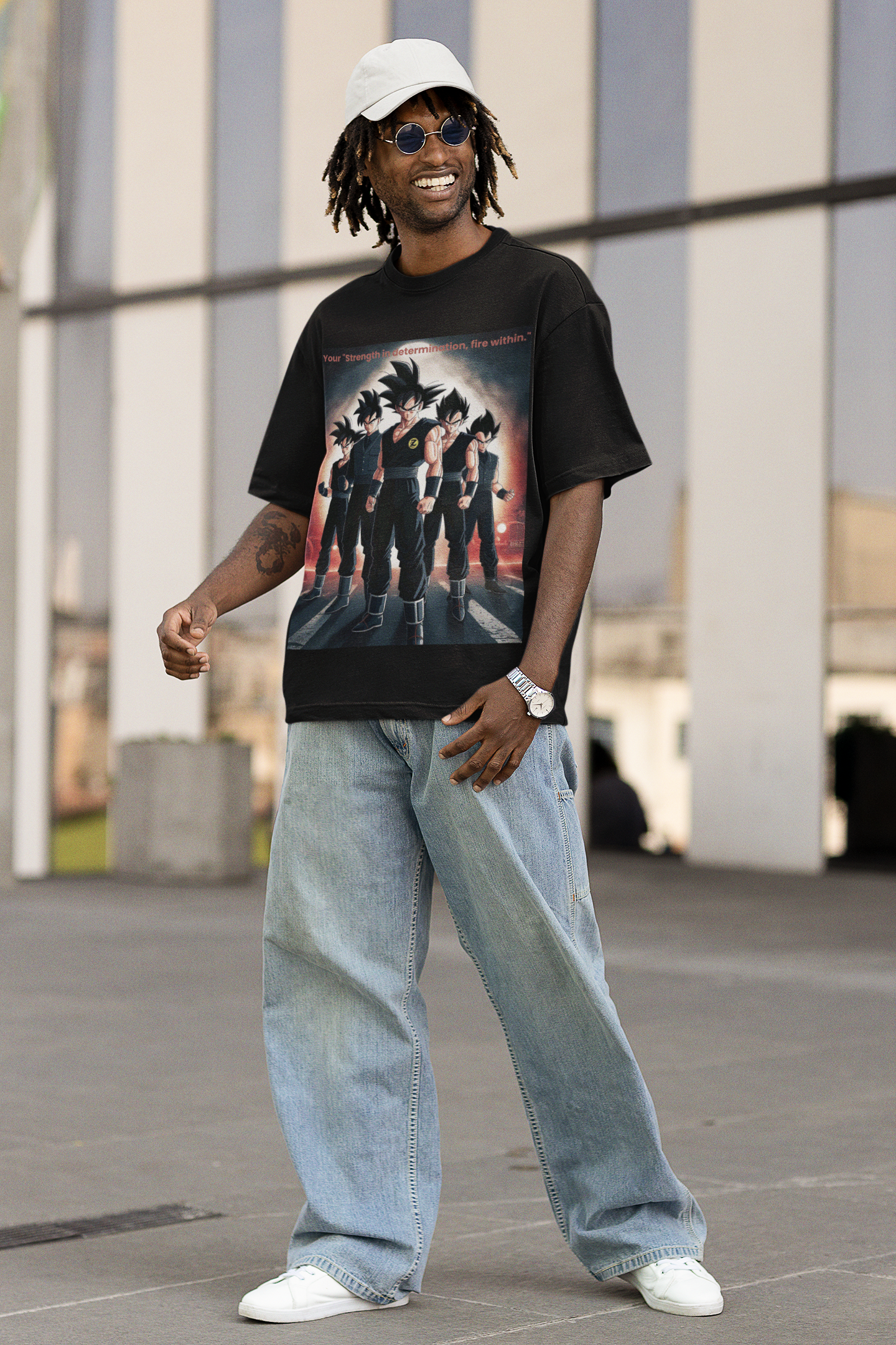 StreetSmith Designer Special Oversized Half Sleeve T-Shirt Black