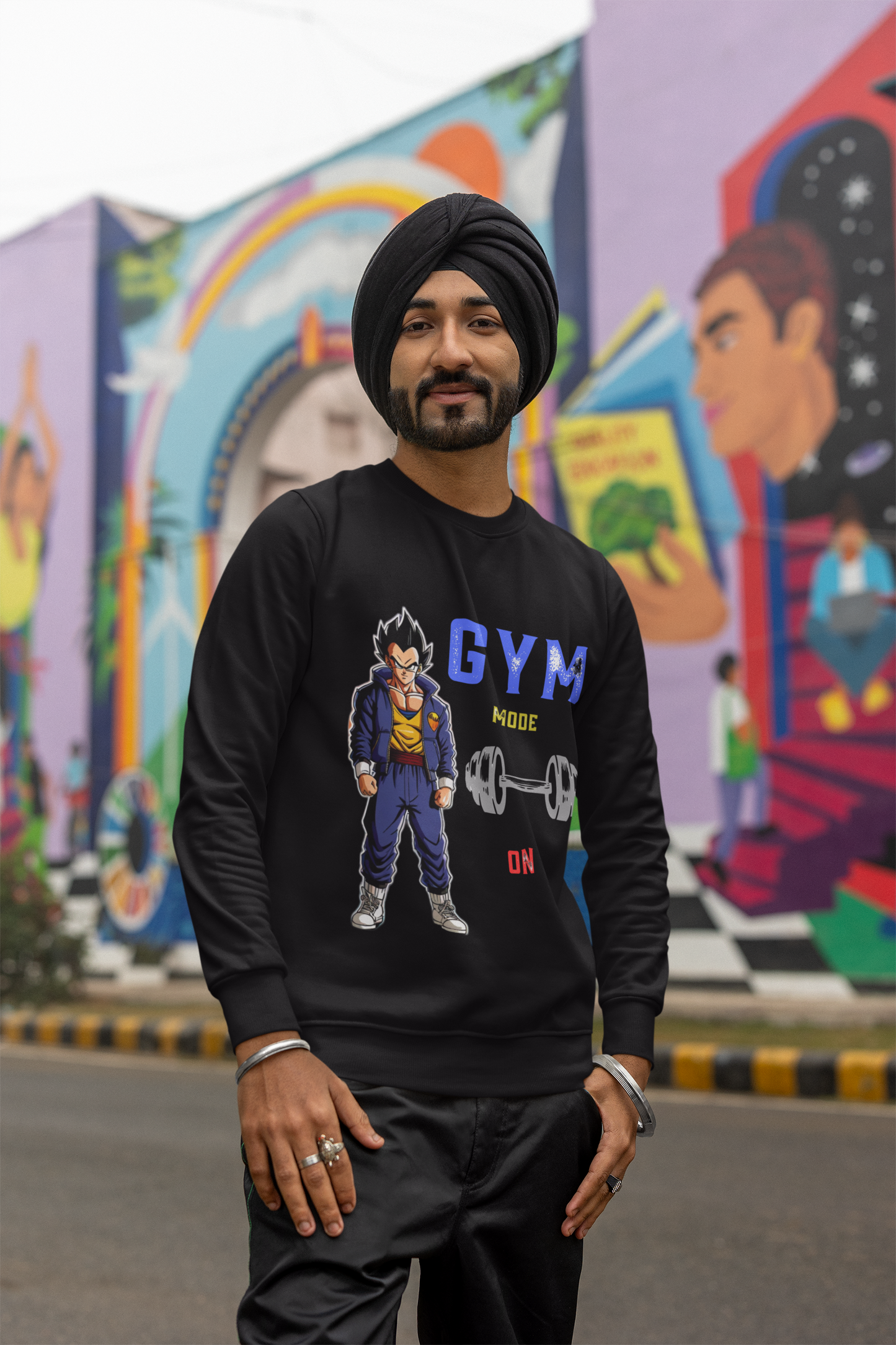 StreetSmith's Round Neck Full Sleeve SweatShirts Black