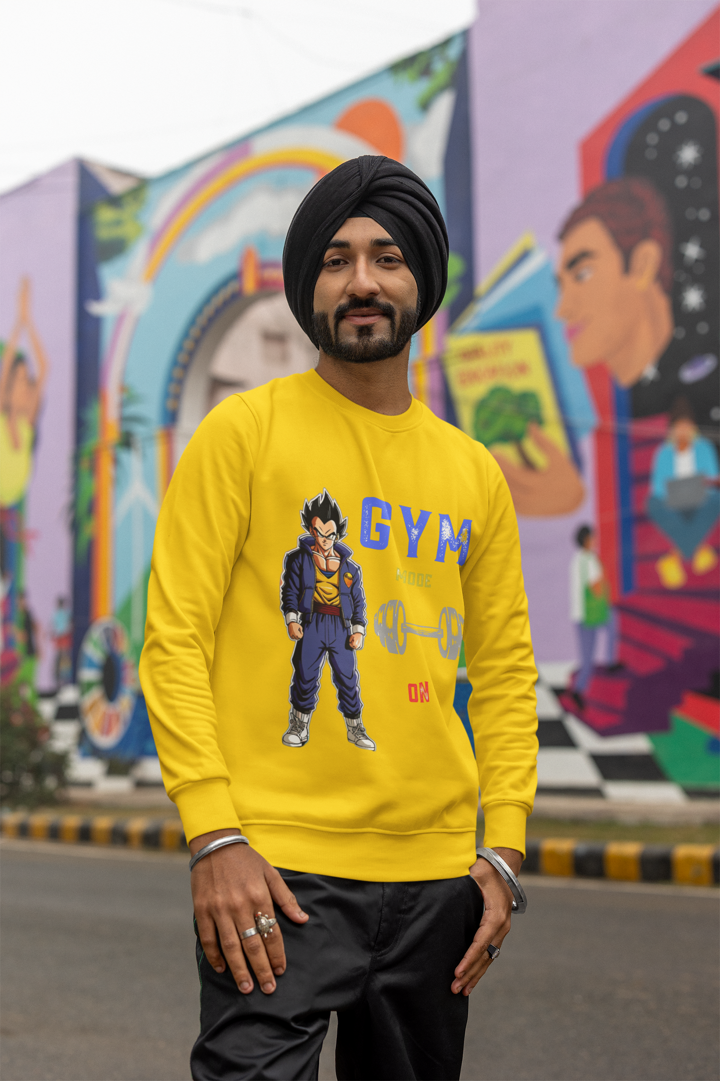 StreetSmith's Round Neck Full Sleeve SweatShirt Golden Yellow