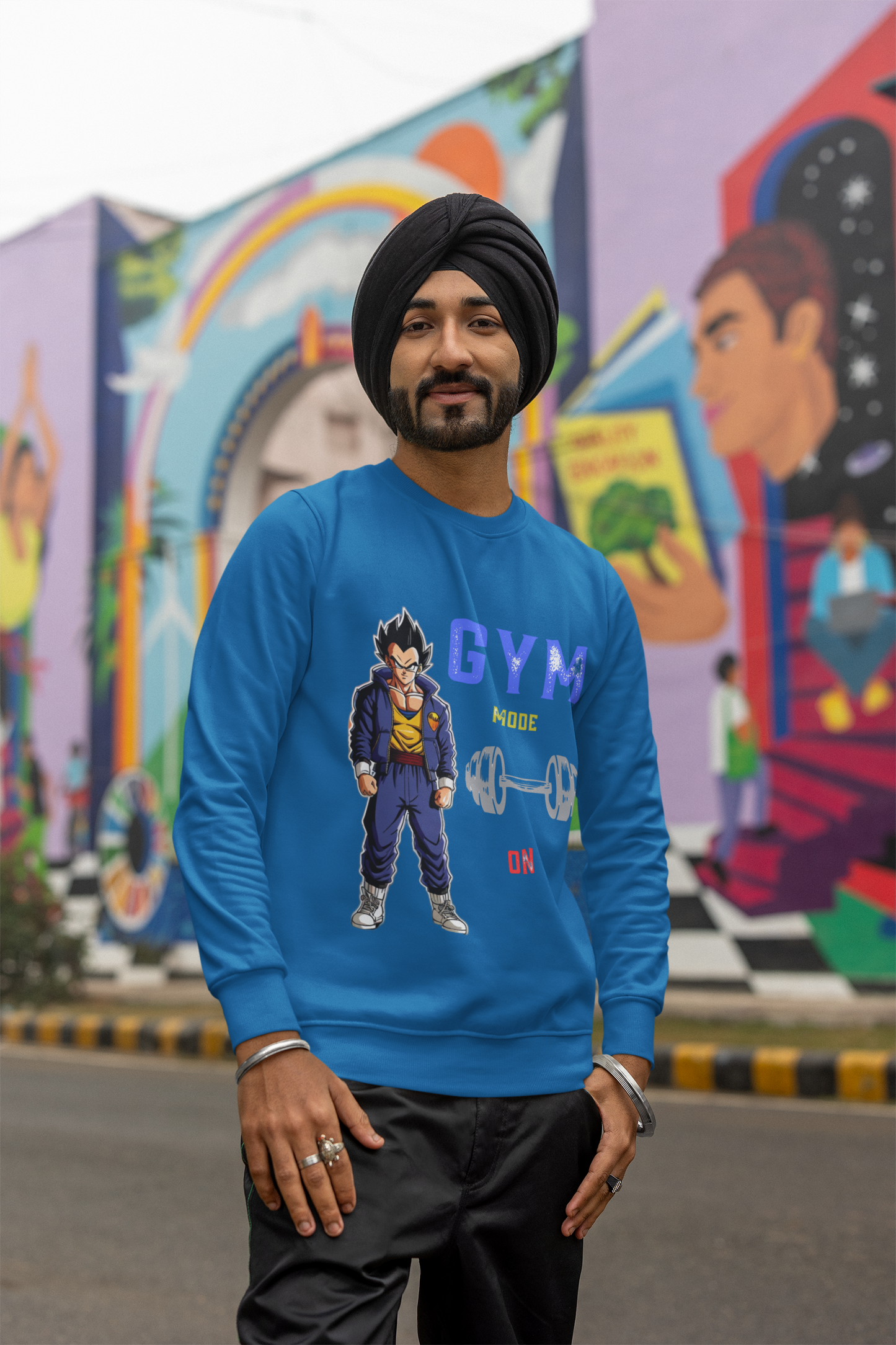 StreetSmith's Round Neck Full Sleeve SweatShirt Blue