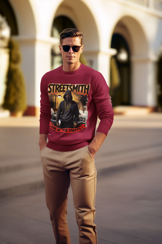 StreetSmith's Full Sleeve Round Neck SweatShirt Maroon
