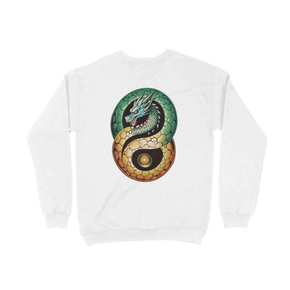 StreetSmith's  Round Neck Full Sleeve SweatShirt White