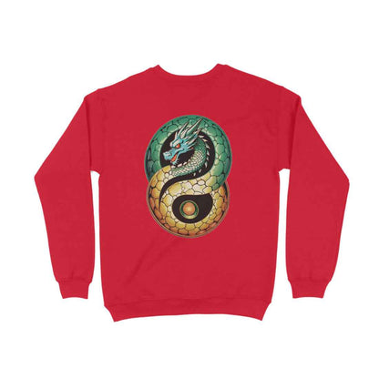 StreetSmith's  Round Neck Full Sleeve SweatShirt Red