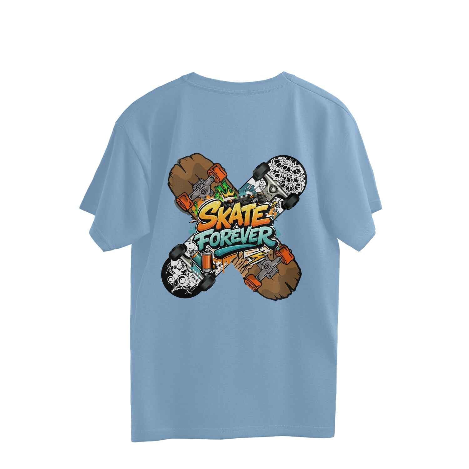 StreetSmith Summer Vibe Oversized T-Shirt for Men Baby Blue