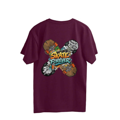 StreetSmith Summer Vibe Oversized T-Shirt for Men Burgundy