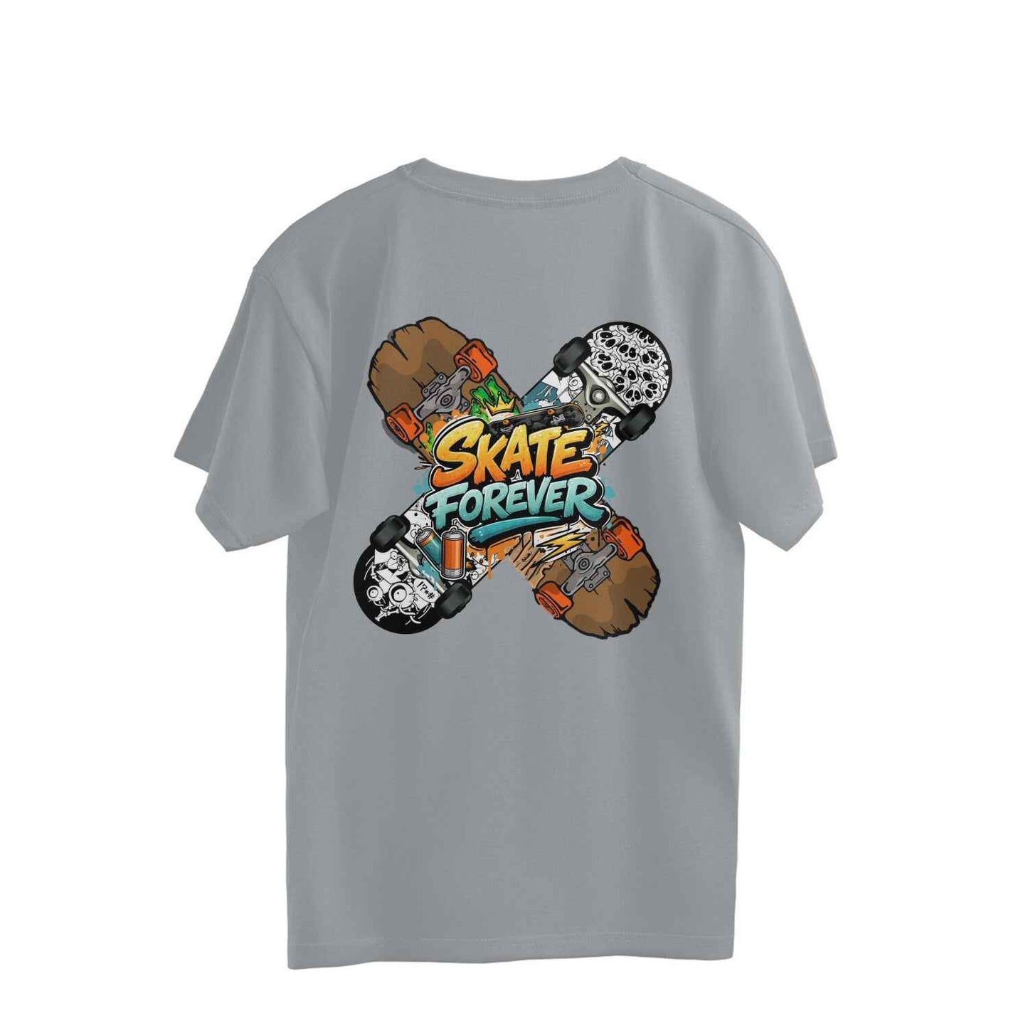 StreetSmith Summer Vibe Oversized T-Shirt for Men Silver Frost