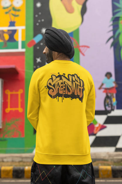StreetSmith'S Full Sleeve Round Neck SweatShirt Yellow | Streetwear Outfits Men | StreetSmith