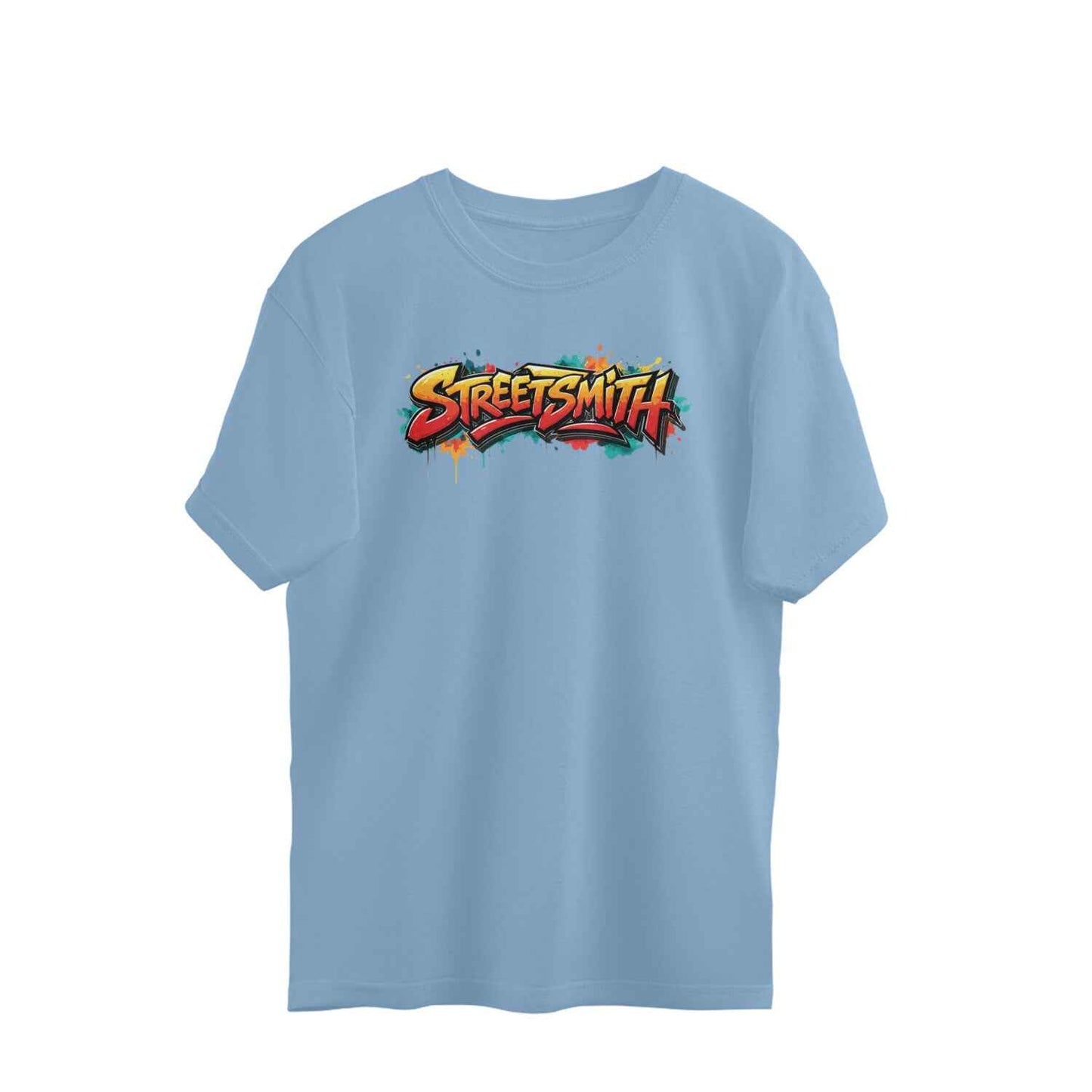 StreetSmith Summer Vibe Oversized T-Shirt for Men Baby Blue