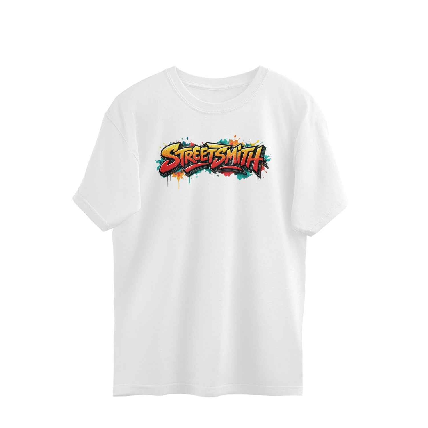 StreetSmith Summer Vibe Oversized T-Shirt for Men white