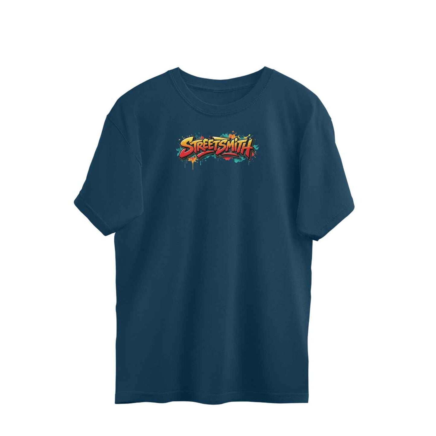 StreetSmith Summer Vibe Oversized T-Shirt for Men Navy Blue