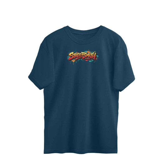 StreetSmith Summer Vibe Oversized T-Shirt for Men Navy Blue