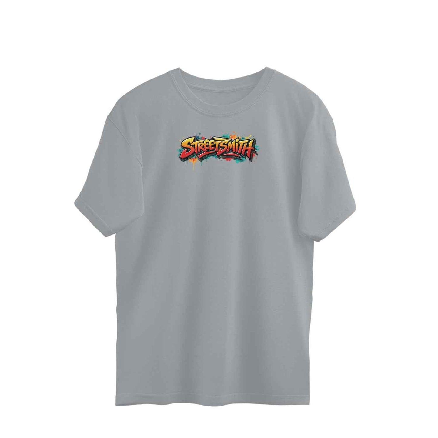 StreetSmith Summer Vibe Oversized T-Shirt for Men Silver Frost