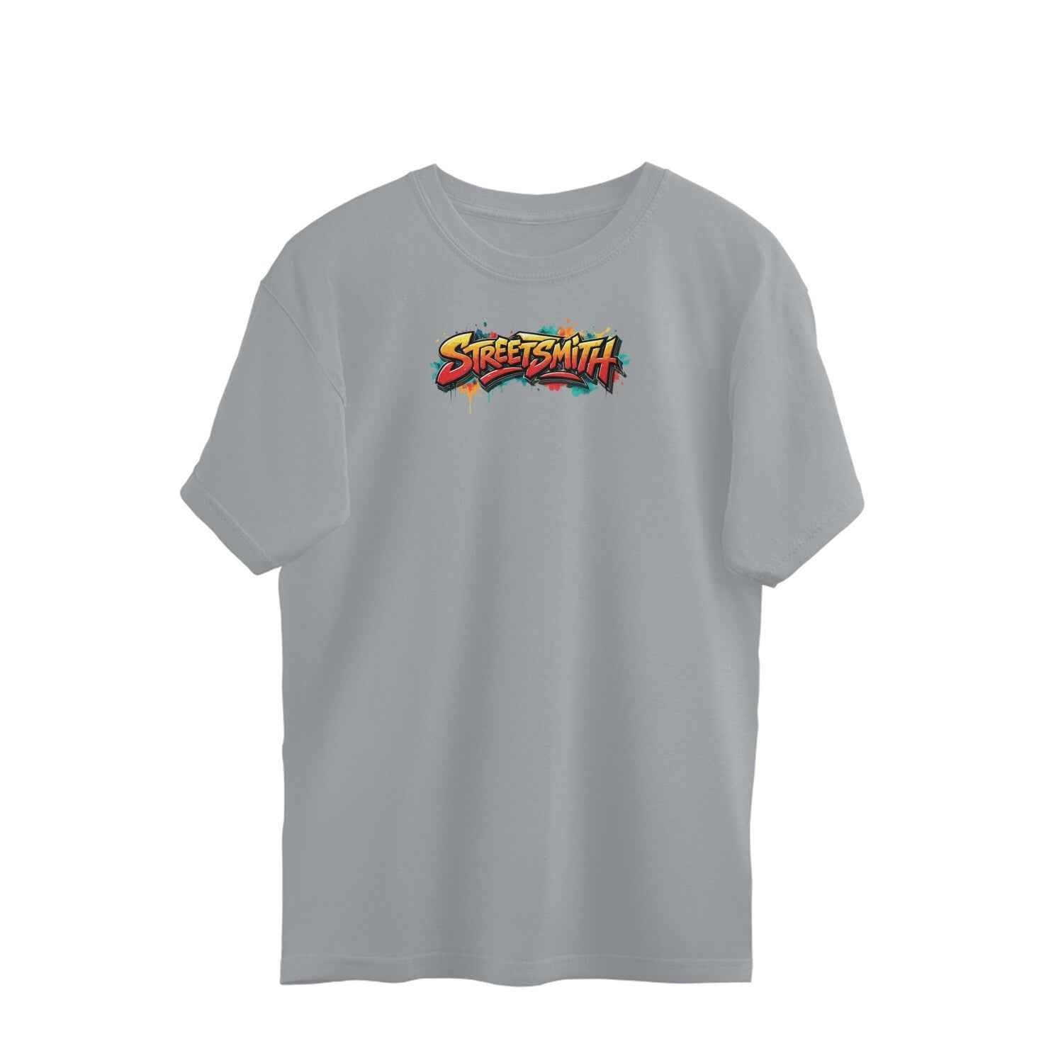 StreetSmith Summer Vibe Oversized T-Shirt for Men Silver Frost