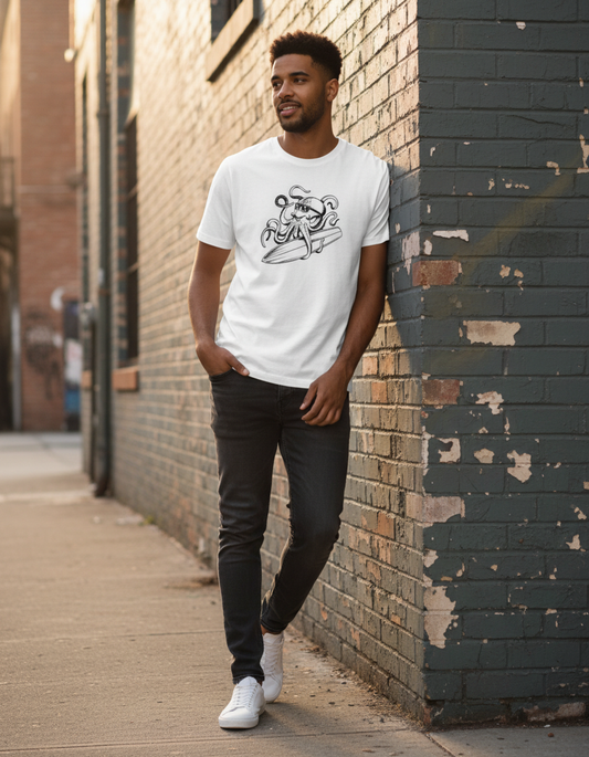 StreetSmith's Half Sleeve Round Neck T-Shirt White | Streetwear Outfits Men | StreetSmith