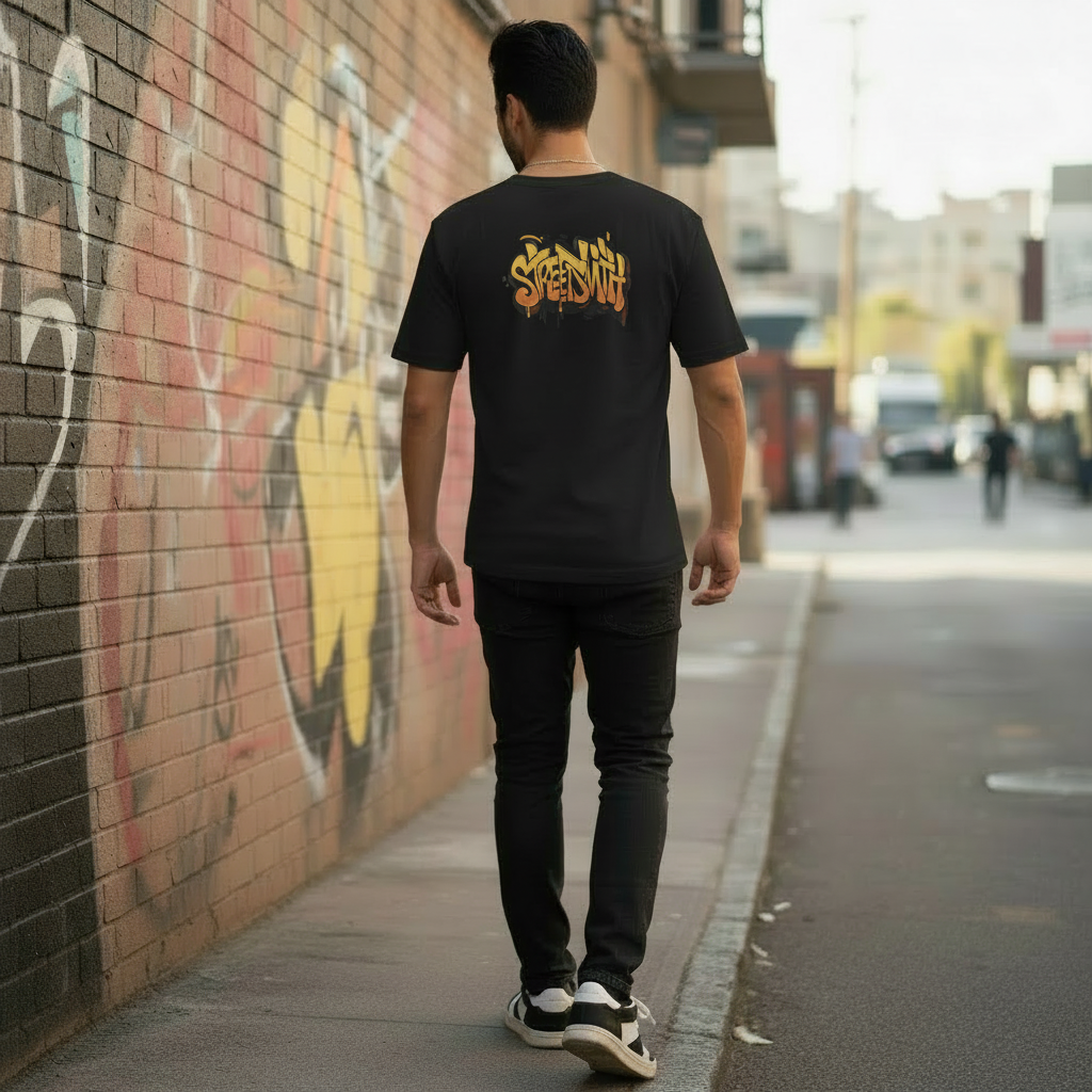 StreetSmith's Oversized T -Shirt Black |  Streetwear Outfits Men | StreetSmith