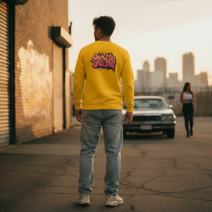 StreetSmith's Full Sleeve Round Neck SweatShirt Yellow | Streetwear Outfits Men | StreetSmith