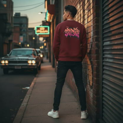 StreetSmith's Full Sleeve Round Neck SweatShirt Maroon | Streetwear Outfits Men | StreetSmith