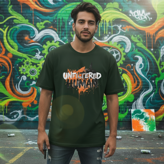 Green oversized t shirt for men