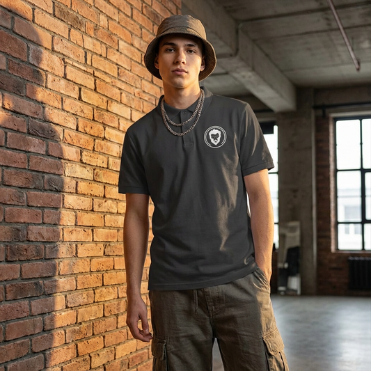 Black Polo T-Shirt for Streetwear Outfits Men - Half Sleeve Premium Cotton - Casual Collar Tee