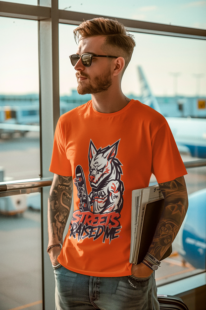 StreetSmith's Round Neck Half Sleeve T-Shirt Orange | Streetwear Outfits Men | StreetSmith
