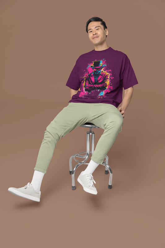 StreetSmith'S Oversized T Shirt Burgundy