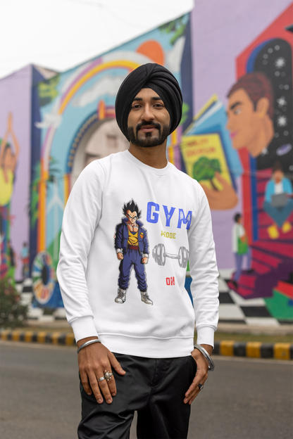 StreetSmith's  Round Neck Full Sleeve SweatShirt White